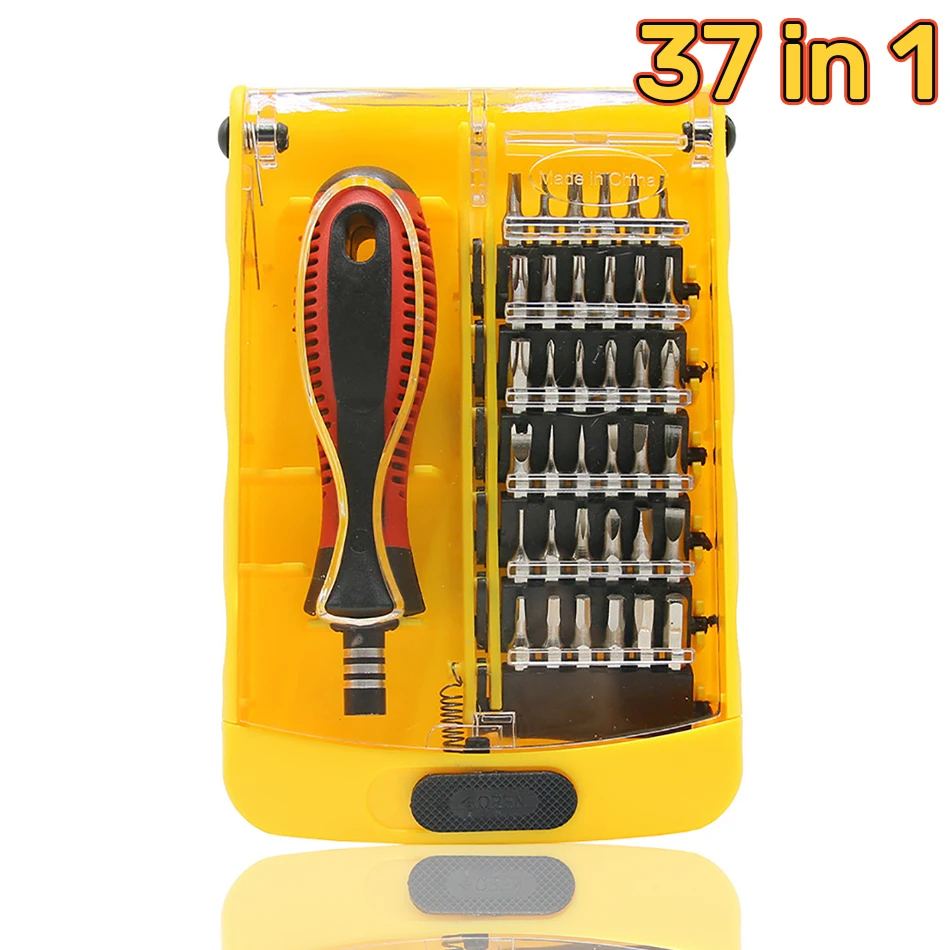 

Многофункциональный набор отверток 37 в 1 со сменными магнитными насадками для ремонта телефонов, ноутбуков, часов, ручные инструменты