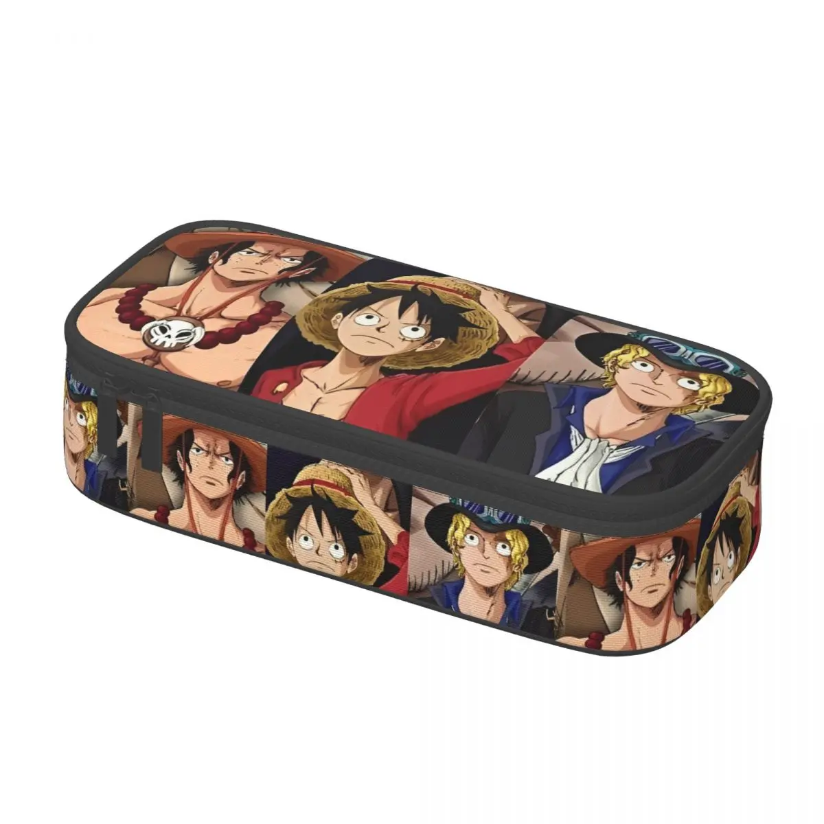 One Piece Ace Luffy Sabo Pencil Case Pen Makeup Bags Girls Boys Large Storage Students School Gift Pencilcases - view 2