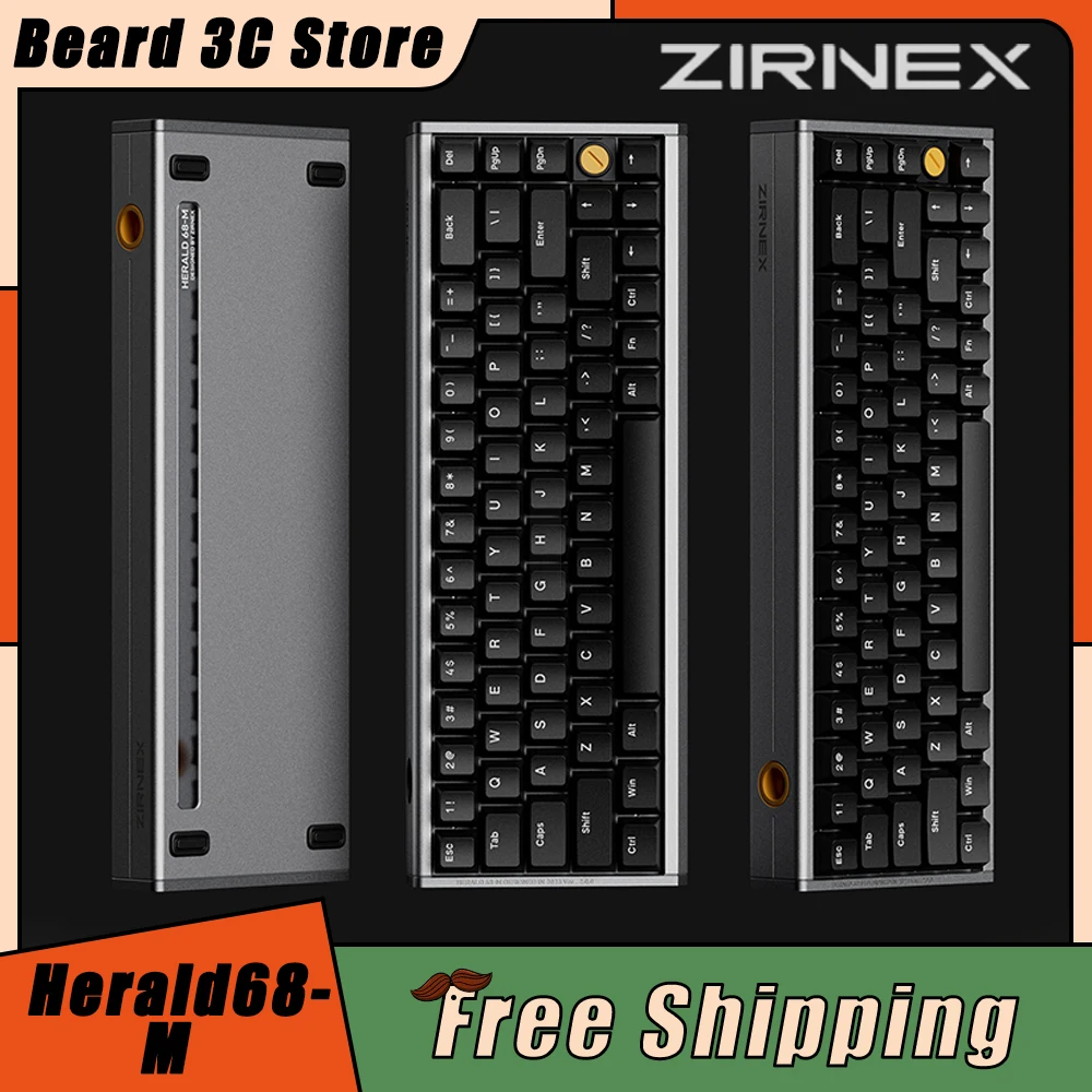 

ZIRNEX Herald68-M Magnetic SwitchKeyboard Gaming Keyboard Wired 8K hz RGB Aluminium Alloy Mechanical Keyboard Pc Accessories