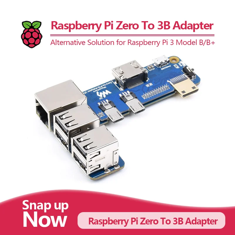 

Адаптер Raspberry Pi Zero на 3B, альтернативное решение для Raspberry Pi 3 Model B/B+, на базе Raspberry Pi Zero