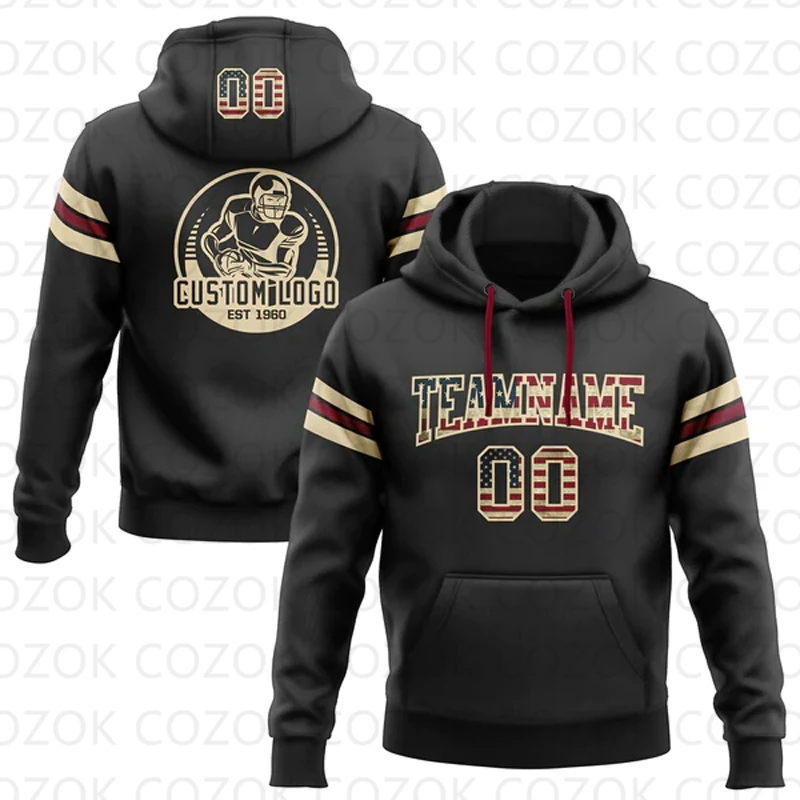 Customized Hoodies Black Red Yellow Colour Jersey 3D Printed  Unisex Pullovers Hoodie Casual Sweatshirts