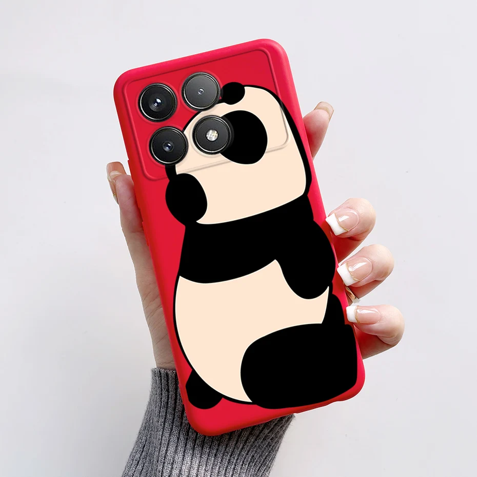 For Xiaomi POCO F6 Pro Case Cute Bear Cartoon Frog Silicone Soft Rubber Camera Protector Case POCO F6 Pro Case POCO F6 Pro Cover
