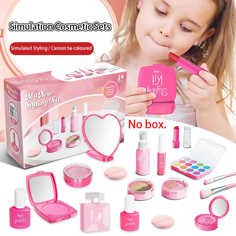 

Cute Girl Princess Cosmetic Toy Children Play House Dress Up Toy Simulation Princess Can Not Apply / Wipe Cosmetic Kids Toys Set