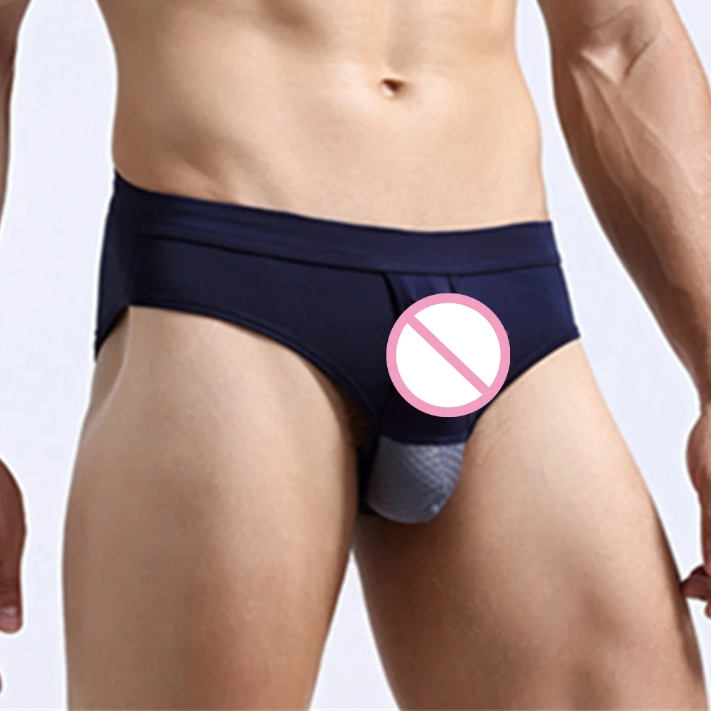 Sexy Men Briefs Modal Soft Underpants Jockstrap Low Rise Panties Elasticity Mesh Underwear Casual Solid Breathable Lingerie