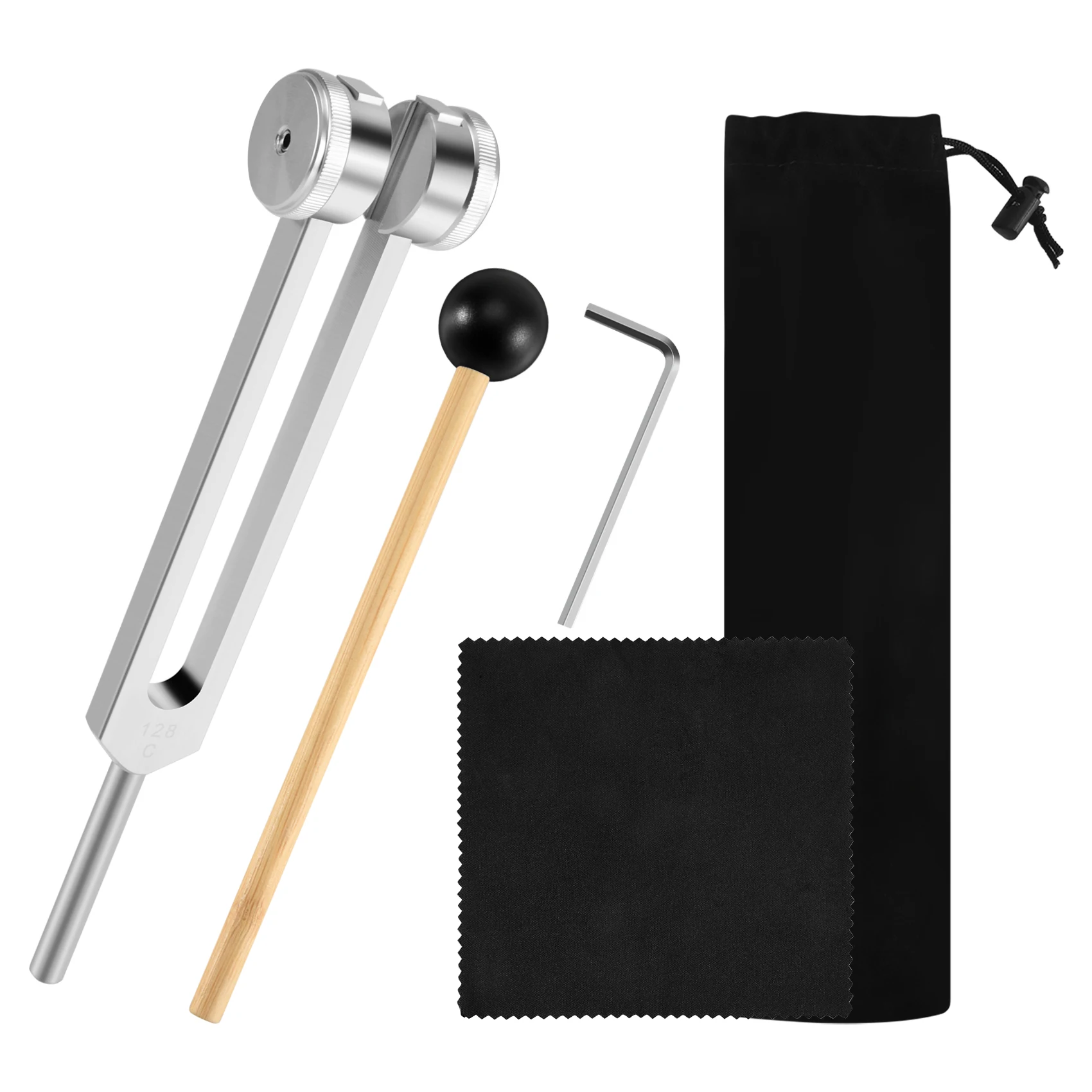 AT41128 Hz Tuning Fork Weighted Bio-Acoustic Tuning Fork for Therapy 128 Hz Acoustic Slider Tuning Fork