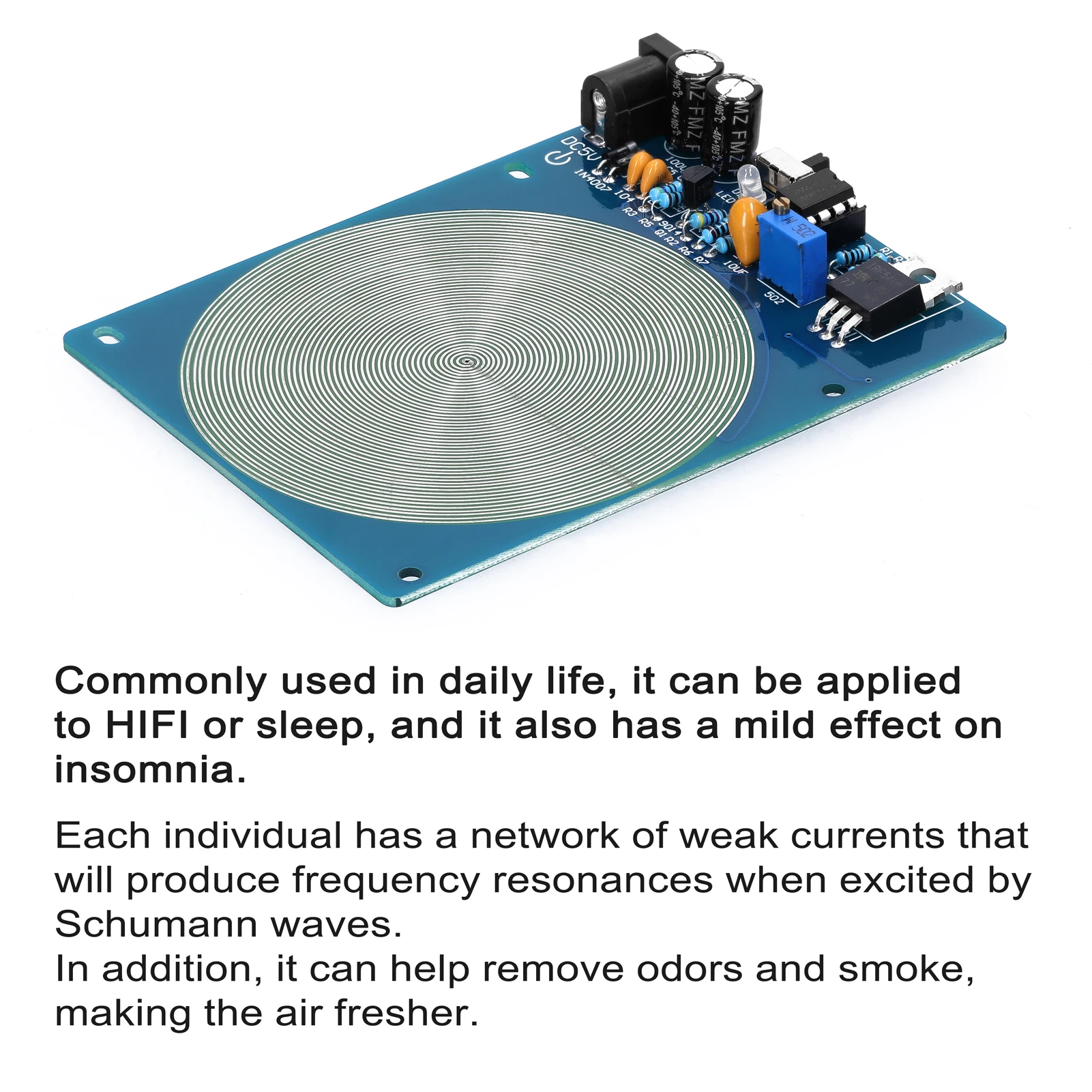 7.83Hz Schumann Waves Resonance Generator Ultra-low Frequency Pulse Audio Resonator USB Interface with Indicator Light