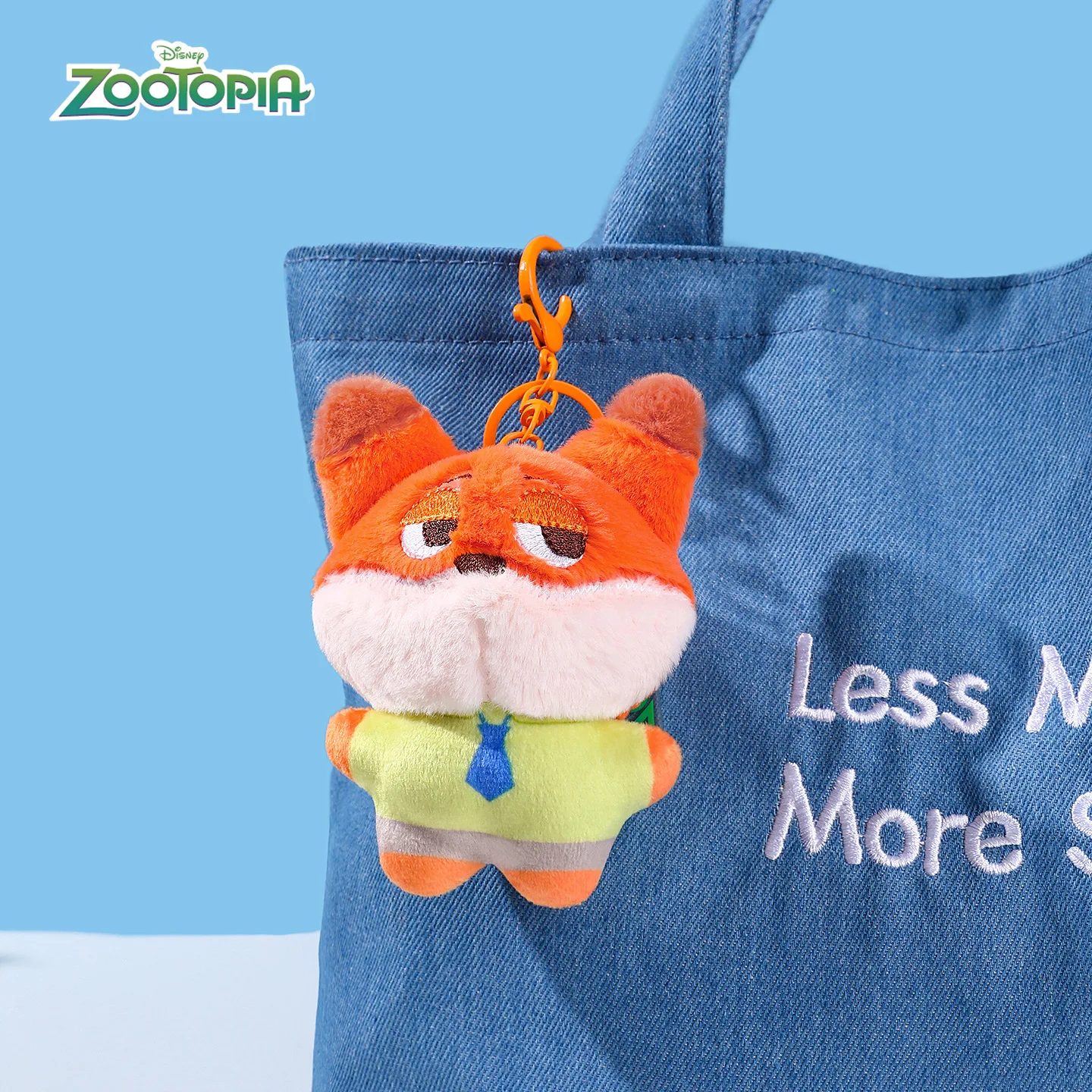 قلادة حقيبة دمية Miniso الأصلية Zootopia Judy Fox Nick للنساء من القطيفة على شكل دمية صرير