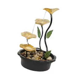 Elektrische Desktop Water Fonteinen Met Scène Licht Indoor Waterval Fonteinen Kleine Fontein Voor Thuis Woonkamer Decor