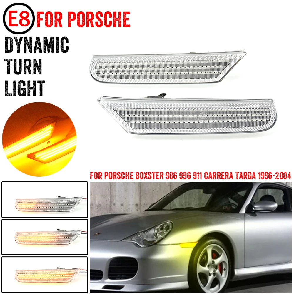 99663103302 Side Marker LED Turn Signal Lights Canbus For Porsche Boxster 986 996 911 Carrera Targa Free Error