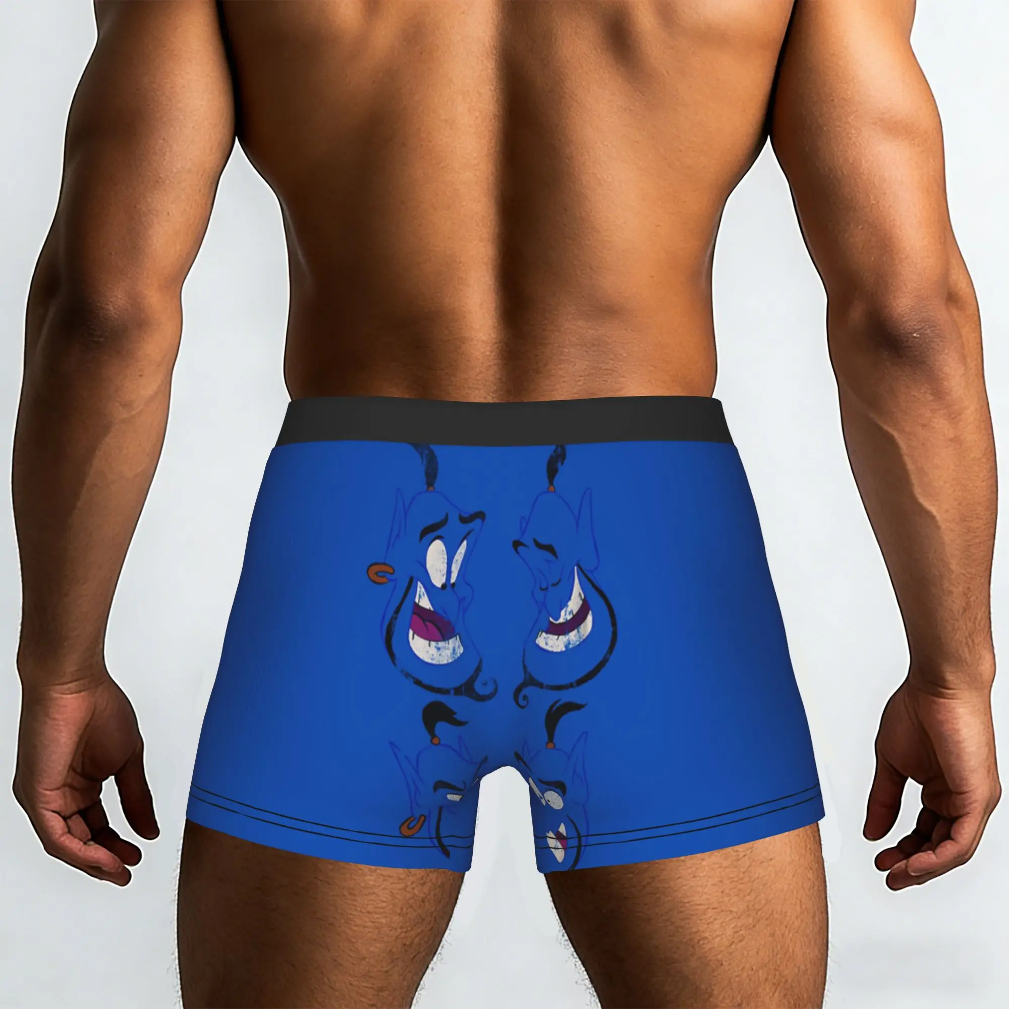 Customized Male Fashion Cute Cartoon A-Aladdin Underwear  Boxer Briefs Stretch Shorts Panties Underpants