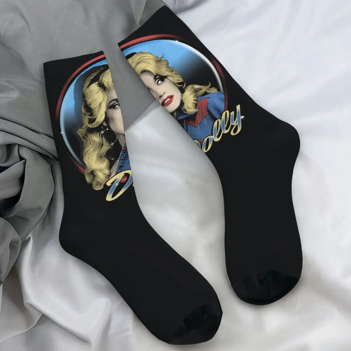 

Долли Партон, западные чулки, мужские носки, теплые мягкие модные носки, осенние носки для бега с защитой от пота, графический подарок на день рождения
