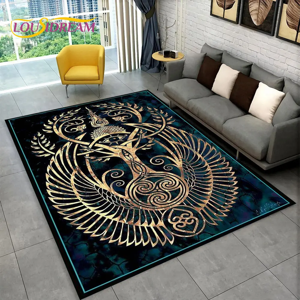 

Viking Norse Mythology Yggdrasil Tree of Life Area Rug,Carpet Rug for Living Room Bedroom Sofa Doormat Decor,Non-slip Floor Mat