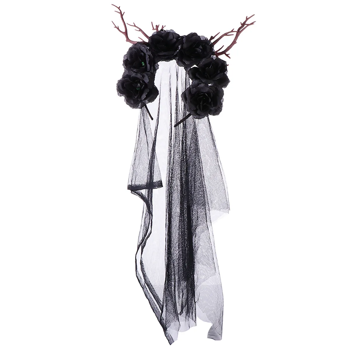 

Deer Antler Flower Branch Headband Artificial Simulation Hair Clip for Party Costume Props Halloween
