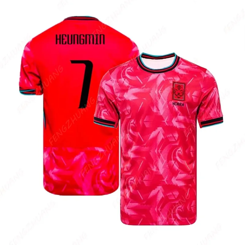 Camiseta de local de Corea del Sur (Heungmin 7), camiseta de fútbol de secado rápido para exteriores, camiseta holgada informal clásica de verano Unisex, 2024/25