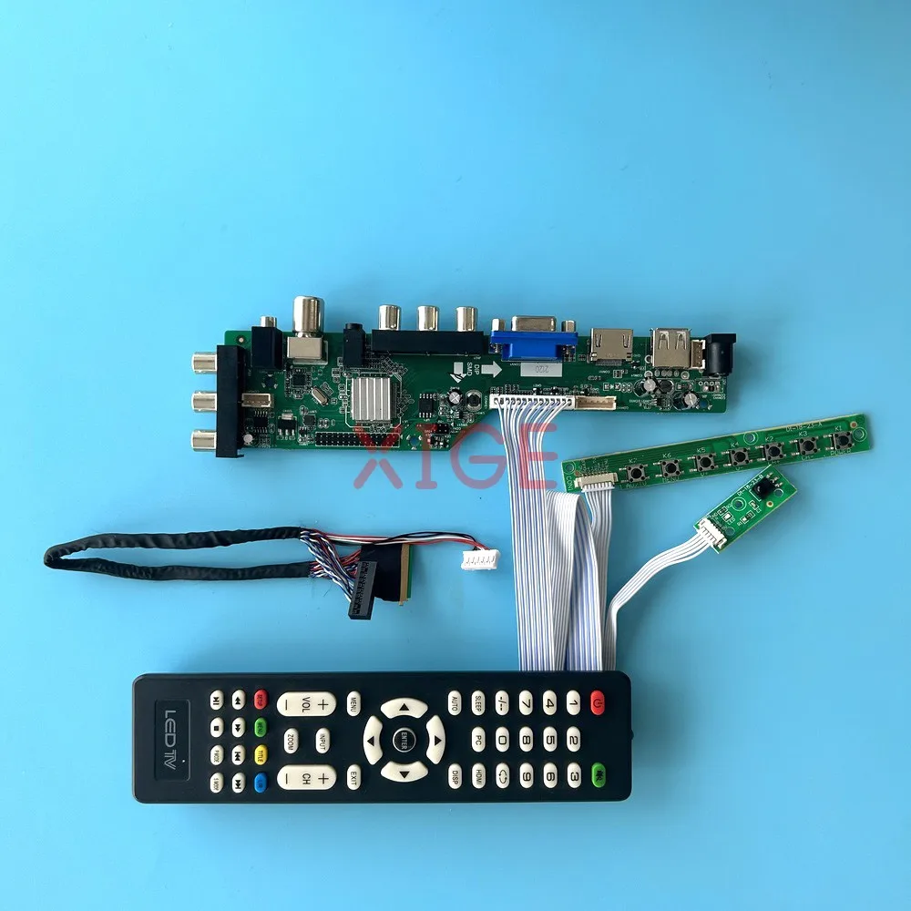 Placa de driver do controlador para LTN140AT27-L01 LTN140AT28-T01 kit diy 14 "1366x768 usb/dmi/vga/av tela do portátil lvds 40 pinos DVB-T/c