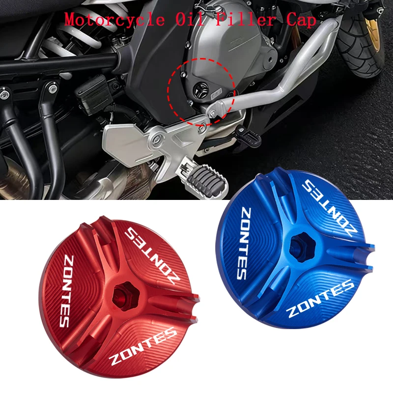 

For ZONTES 368G 368D 368E 368M 368K 350D 350E 2023 2024 2025 Accessories Motorcycle Engine Oil Filler Cap Oil Plug Cover