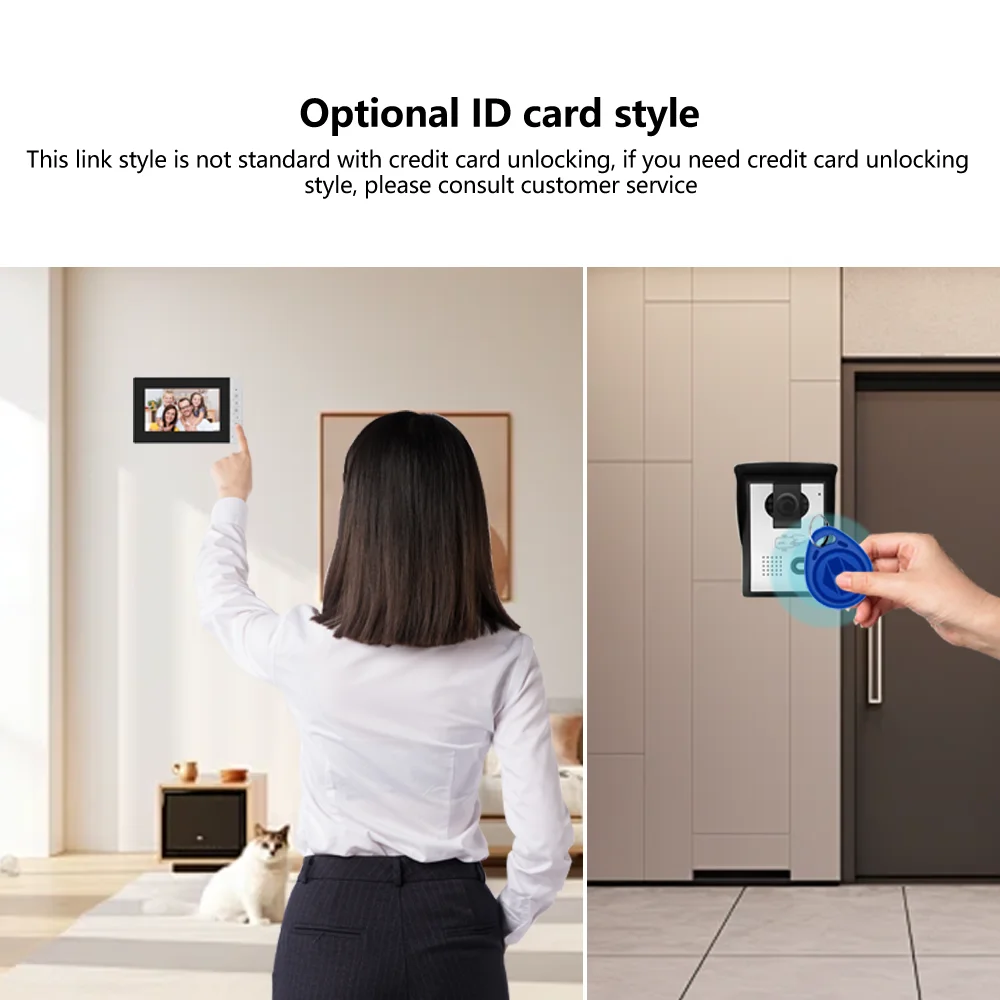 Visual Intercom Doorbell Home monitoring Wired 7-Inch High-Definition Video Villa Building Electronic Access Control System