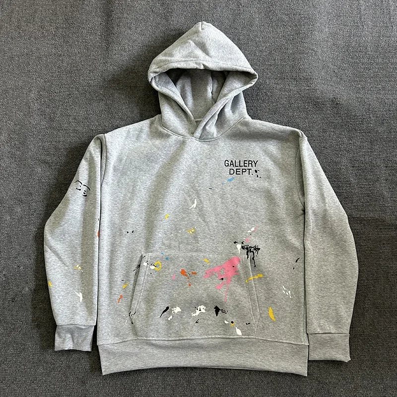 Trendy Hand Drawn Graffiti Hooded Sweatshirt Internet Celebrity Design Autumn Winter 2025 Niche Beauty Fashion for Men Women