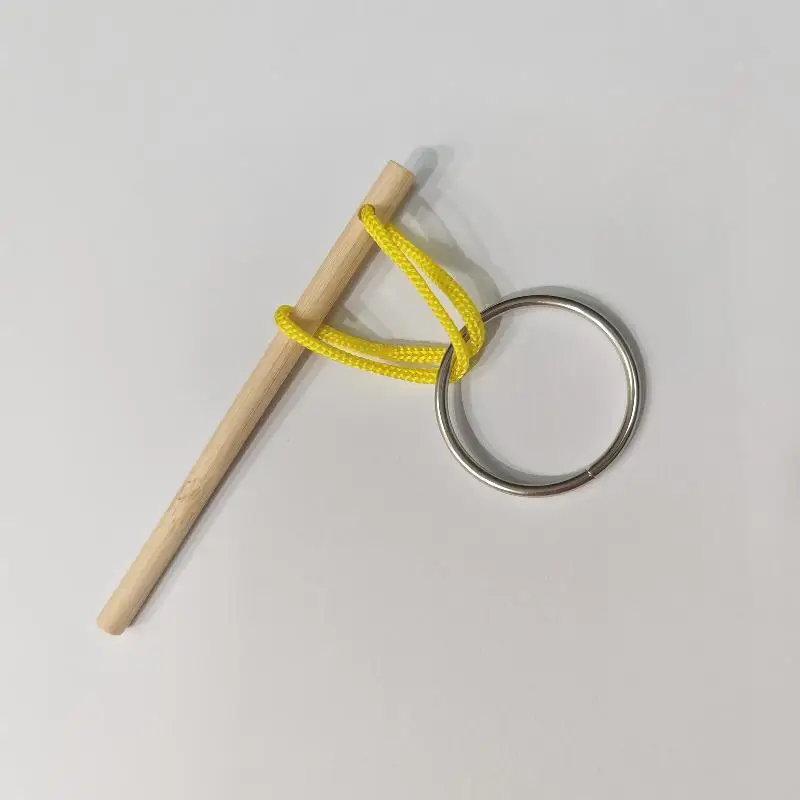 Varita mágica IQ Stick para entrenamiento cerebral, con cuerda y anillo de Metal, juego de rompecabezas educativo, desarrollo cognitivo, juego de entrenamiento cerebral