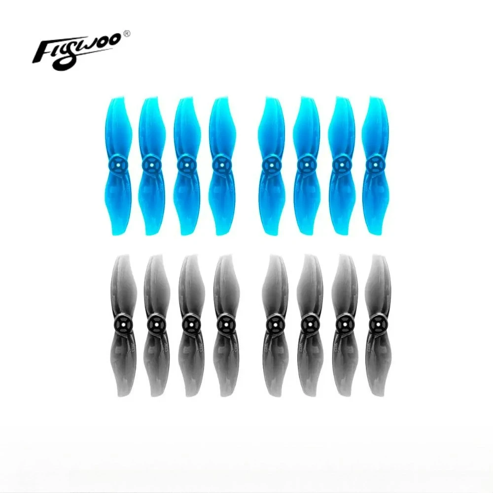 Gemfan 2015 hélice de 2 lâminas de 2 polegadas, eixo de 1,5 mm, conjunto de 8 peças de material de PC durável Micro FPV Drone RC Quadcopter peças de reposição