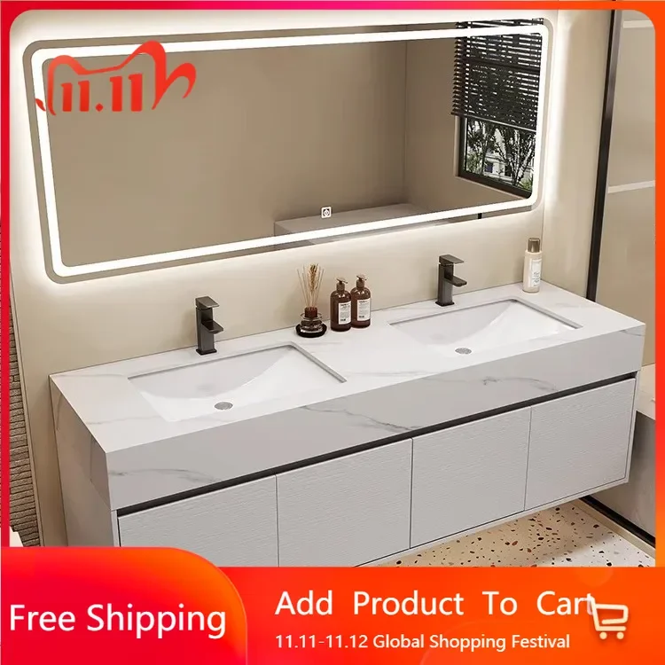 

Органайзер Шкаф для ванной комнаты Туалетный столик Керамический плавающий туалетный столик из цельного дерева для ванной комнаты Дизайнерский современный Archivadores Уникальная мебель