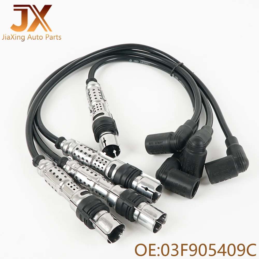 4Pcs Ignition Line Cable Kit 8Mm 03F905409C For VW Golf Beetle Touran Polo Skoda Yedi Octavia 1.2T