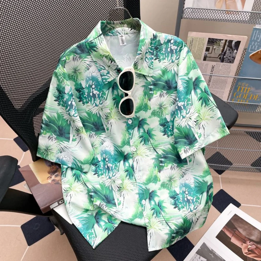 

2026 New Men's Hawaiian Shirt Casual Short Sleeve Floral Print Beach Vacation Holiday Aloha Shirt Summer Top Men Men's Clothing