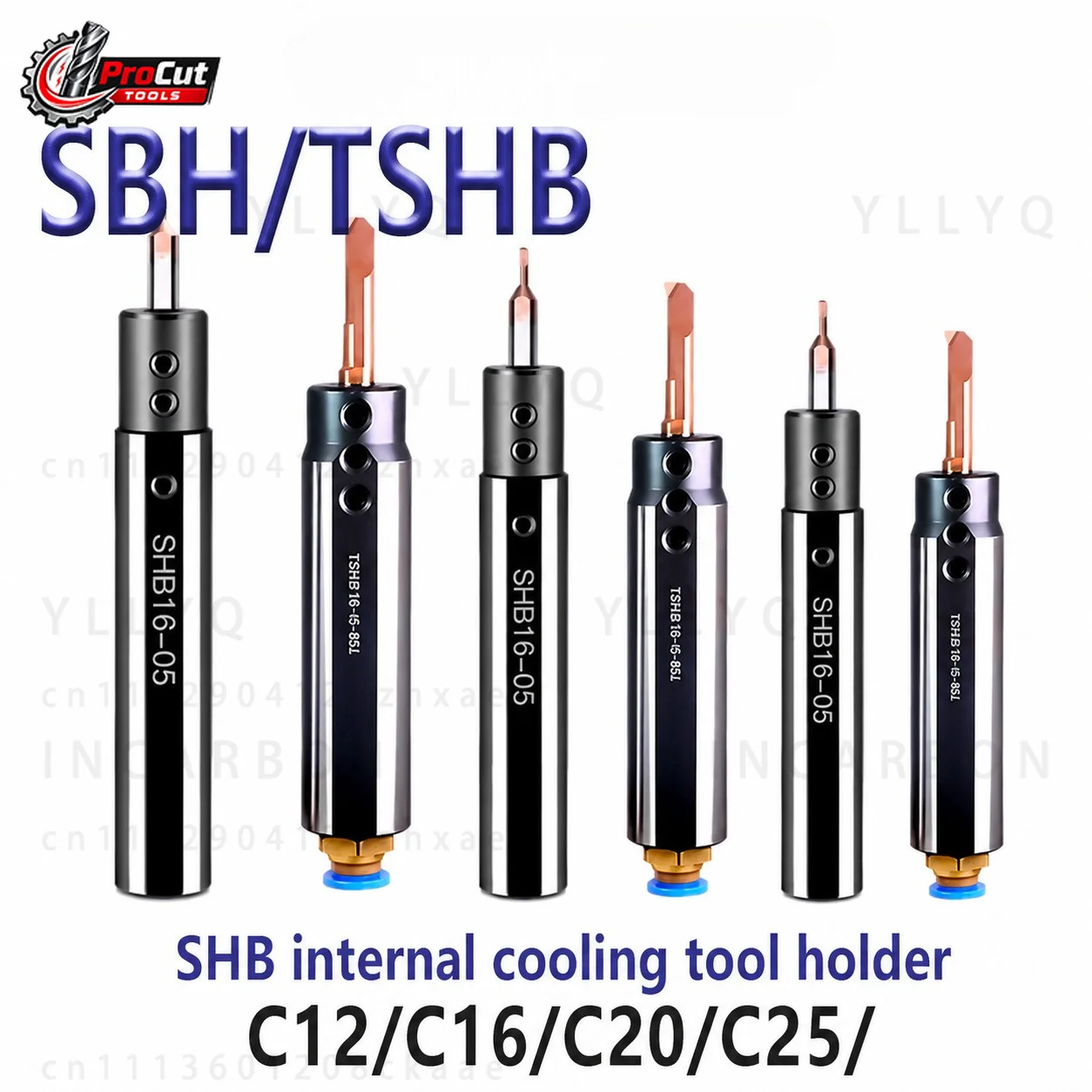 SHB TSHB Side Lock Boring Extension Bar, C12 C16 C20 C25 Shank with SLD4 SLD6 SLD8, Small Bore CNC Side-fixed Tool Holder