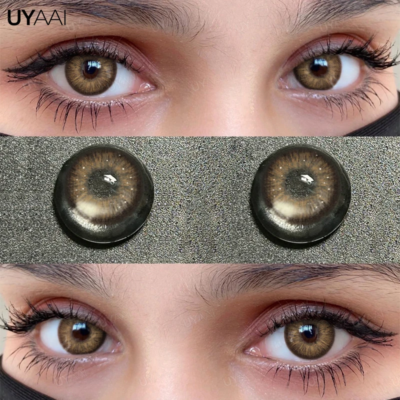 Lentes de Contacto de Color UYAAI, Lentes Cosméticas Verdes, Lentes de Color Morado, Lentes Azules de Belleza, Lentes de Alta Calidad para Mujer