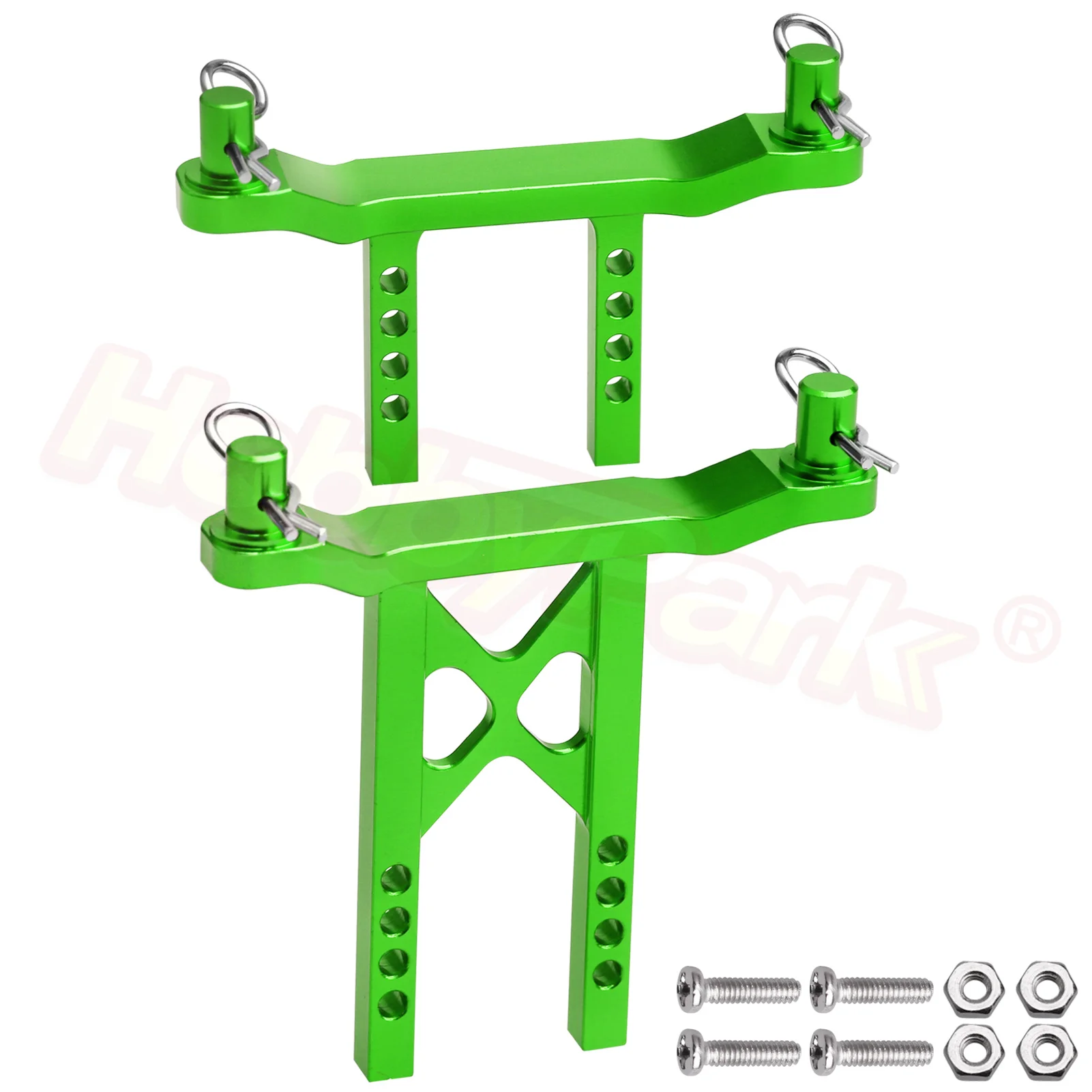 HobbyPark Aluminum Front & Rear Body Mounts Posts for 1/18 Traxxas LaTrax Teton Desert Prerunner SST, Replace Parts 7615