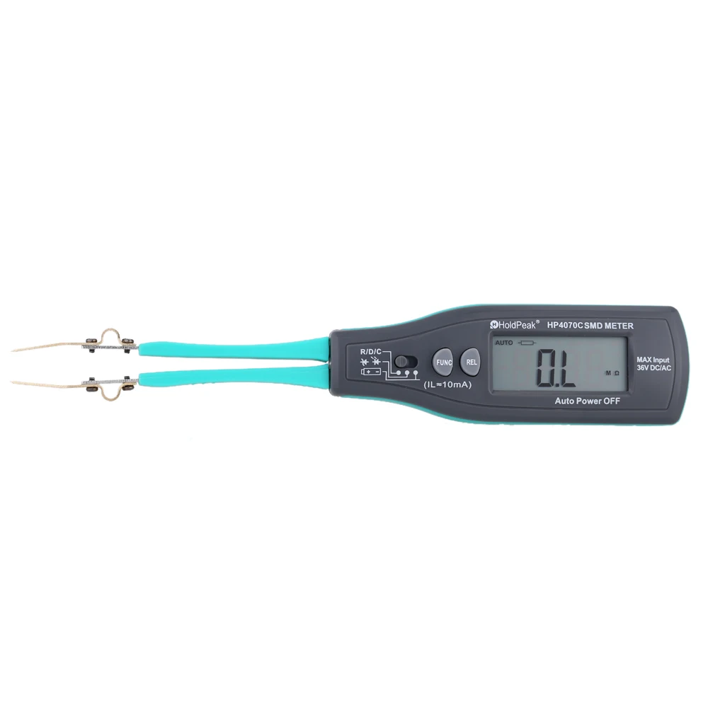 HoldPeak HP-4070C Smart Testing Clips mini SMD Tester Continuity Meter Tweezers Intelligent Testing Clips with Relative Value