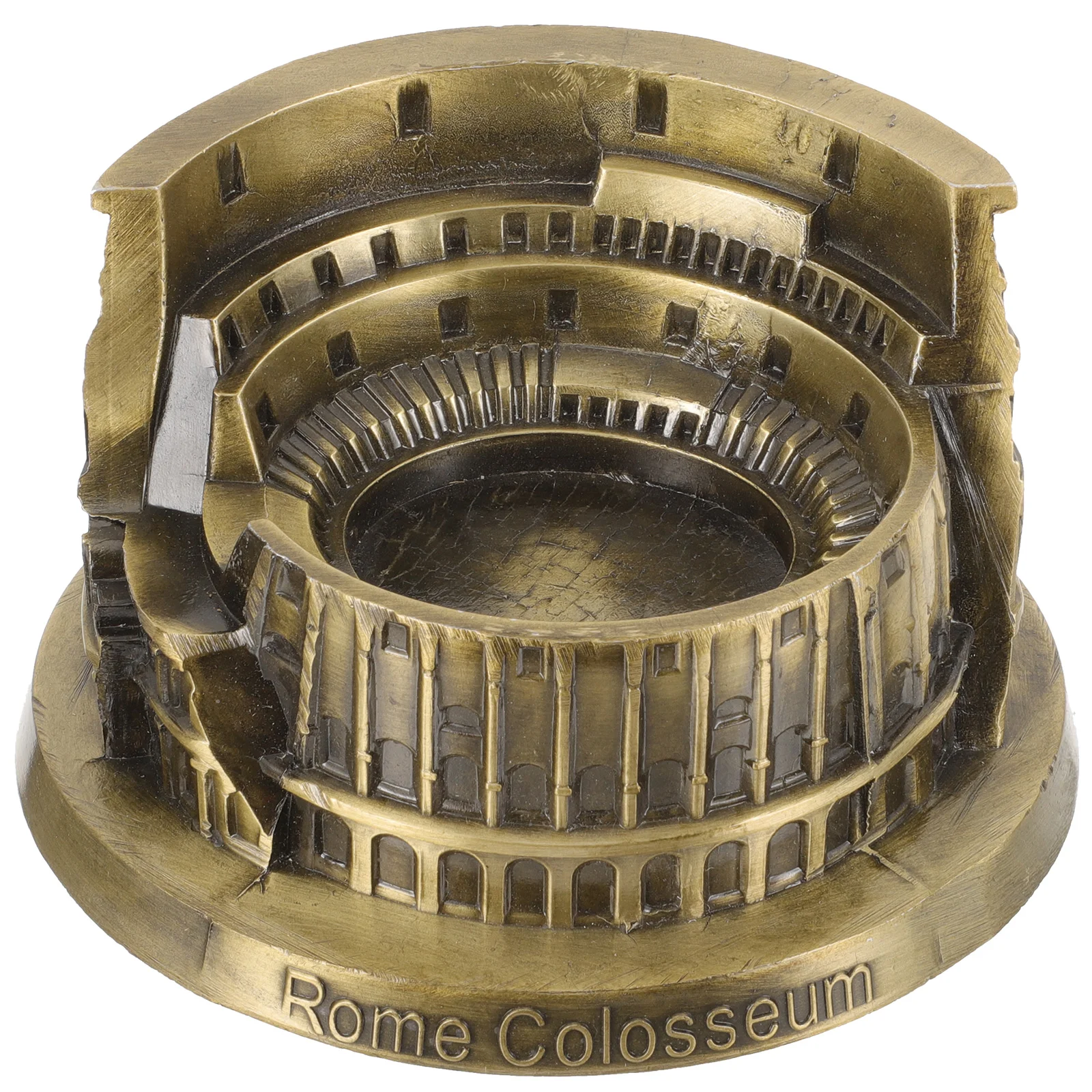 Colosseum Ornament Ancient Rome Architecture Desktop Decor Vintage Party Model Exquisite European Metal Figurine