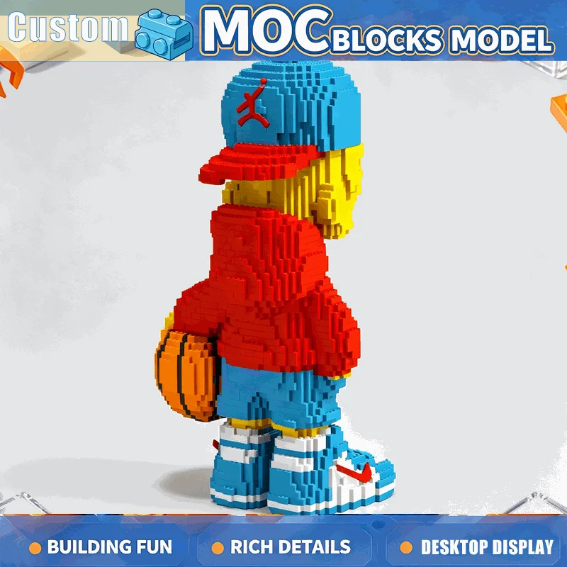 5203Pcs Cartoon Boy Character Figure Model Building Blocks Custom Puzzle Creative Assembly Educational Toy Gift Display Series