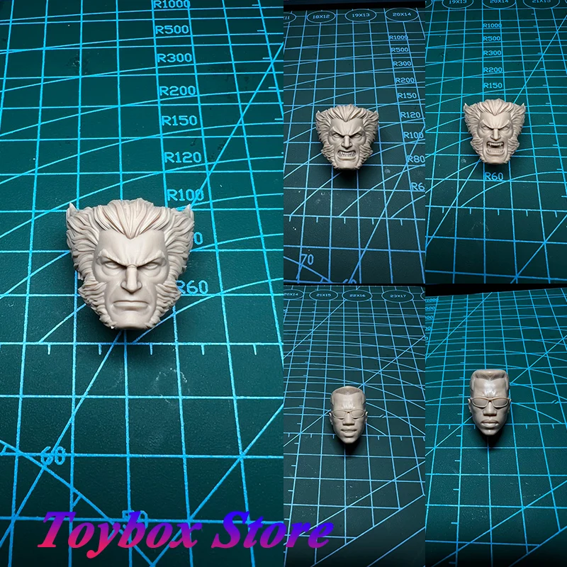 

1/12 Super Hero Wolverine Logan The Blade Man Figure Unpainted Head Sculpt Model Toys For 6" ML SHF Mezco Mafex Mcfarlane Body