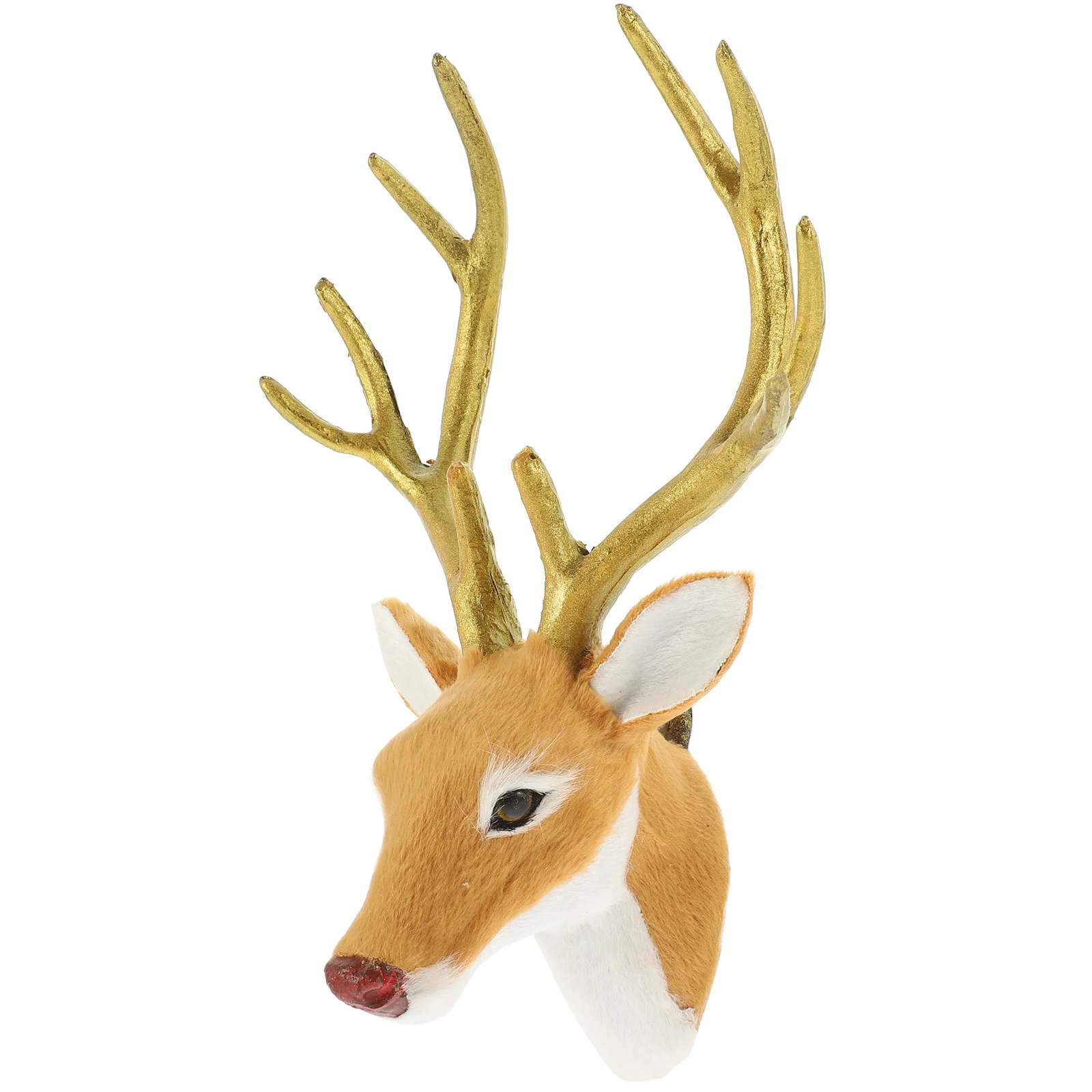 Christmas Dinner Table Decor Simulated Deer Head Photo Props Statue Figurines Statues Decorations For Reindeer