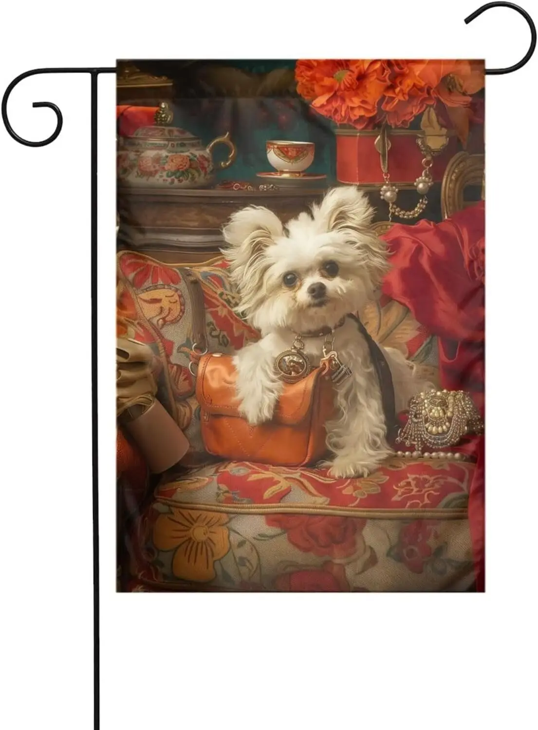 Chinese Crested Dog Garden Flags 12x18 Double Sided,Garden Flags for All Seasons, Garden Yard Banners for Seasonal Outdoor Home