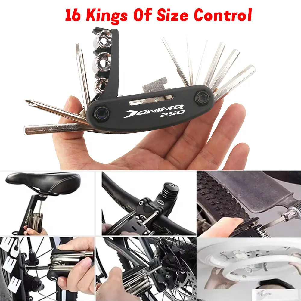 شعار لباجاج دونمينار 250 400 ملحقات الدراجات النارية مجموعة أدوات إصلاح مفك مجموعة 16 في 1 أداة متعددة الوظائف