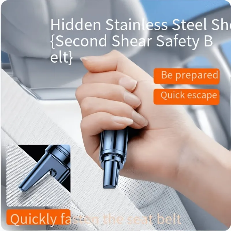 2 in 1 Car Safety Hammer Emergency Escape Tool Tungsten Steel Tip Glass Breaker Seatbelt Cutter Auto Emergency Rescue Kit view 3
