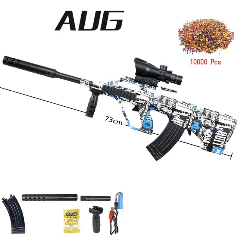 AUG Water Ball Gun Gel Toy Gun Manual Electric PaintbalAirsoft Gun Weapon Gun Soft Bullets Gun CS Shooting Fake Gun Toy