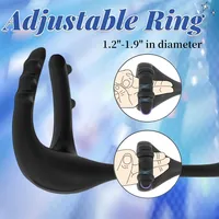 Bulet Magnetic Silicone Ring Double Penetration Silicone Penianas Case Tight Vagina Adult Toys Anal Masturbatory Suck Toys