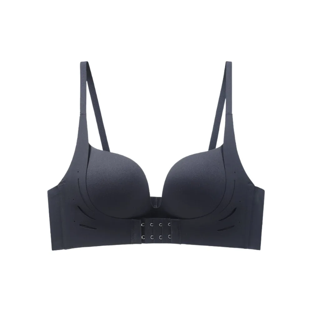 حمالة صدر ناعمة حلوة بإبزيم أمامي لاسلكي عميق على شكل حرف V بدون أثر ومضادة للصدمات حمالة صدر بدون خياطة قابلة للتعديل ومضادة للترهل للنساء والفتيات