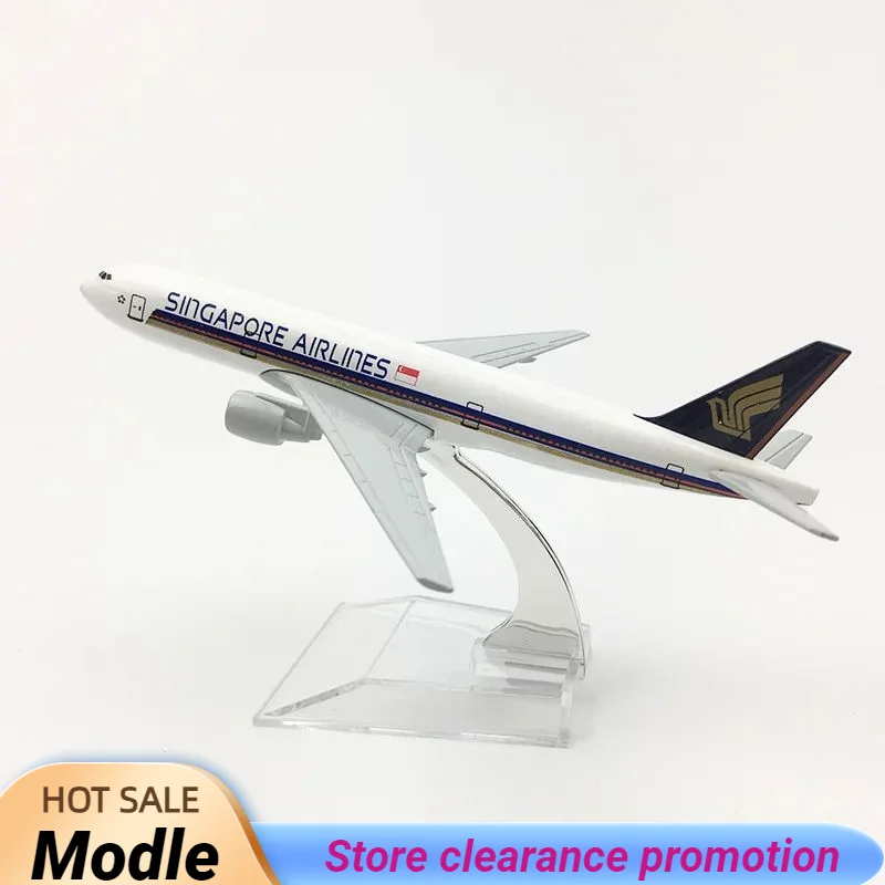 16CM Alloy aircraft model Singapore Airlines Boeing777 Diecast Aviation Plane Collectible Miniature Toys for Boys Dropshipping