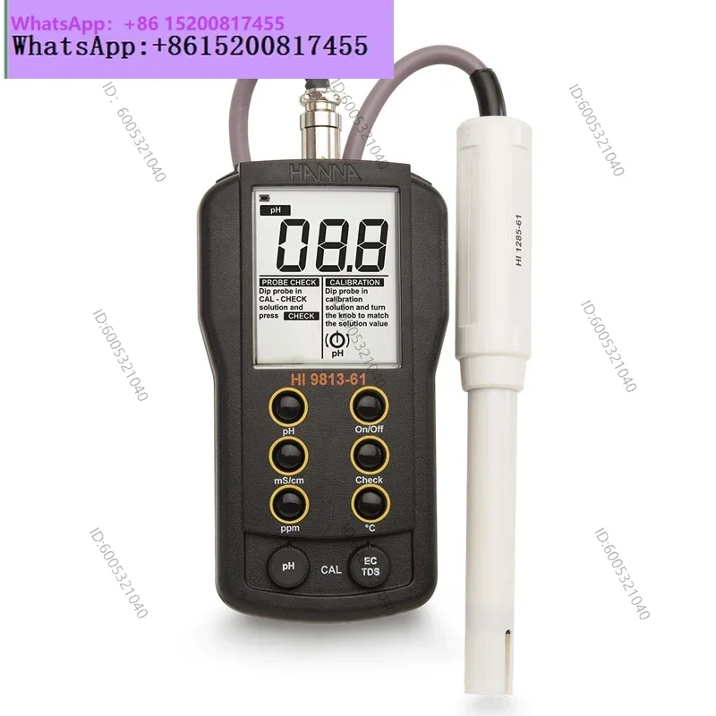 HI9813-61 Microcomputer pH-EC-TDS- ℃ tester, water quality multi-parameter tester