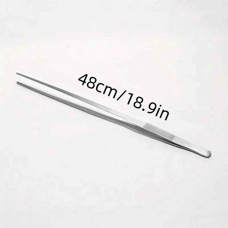 48cm Stainless Steel Aquarium Tweezers Pliers Fish Tank Plant Aquascape Tools Straight Curved Forceps Clip Aquatic Feeding Tongs image 5