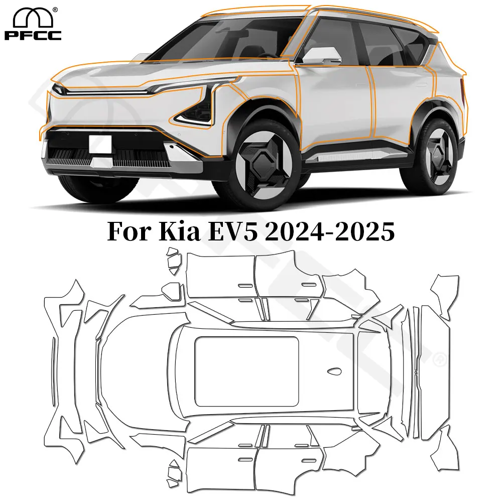 

For KIA EV5 2024 2025 TPU Paint Protection Film Anti-Scratch Car Body Clear Bra Pre-cut PPF Resistant Repairable Invisible Cover