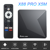X88 PRO X5M Smart TV Box Android 14 Wifi6 Amlogic S905X5M Remote Control 4K Quad Core Voice Assistant Media Player Set Top Box