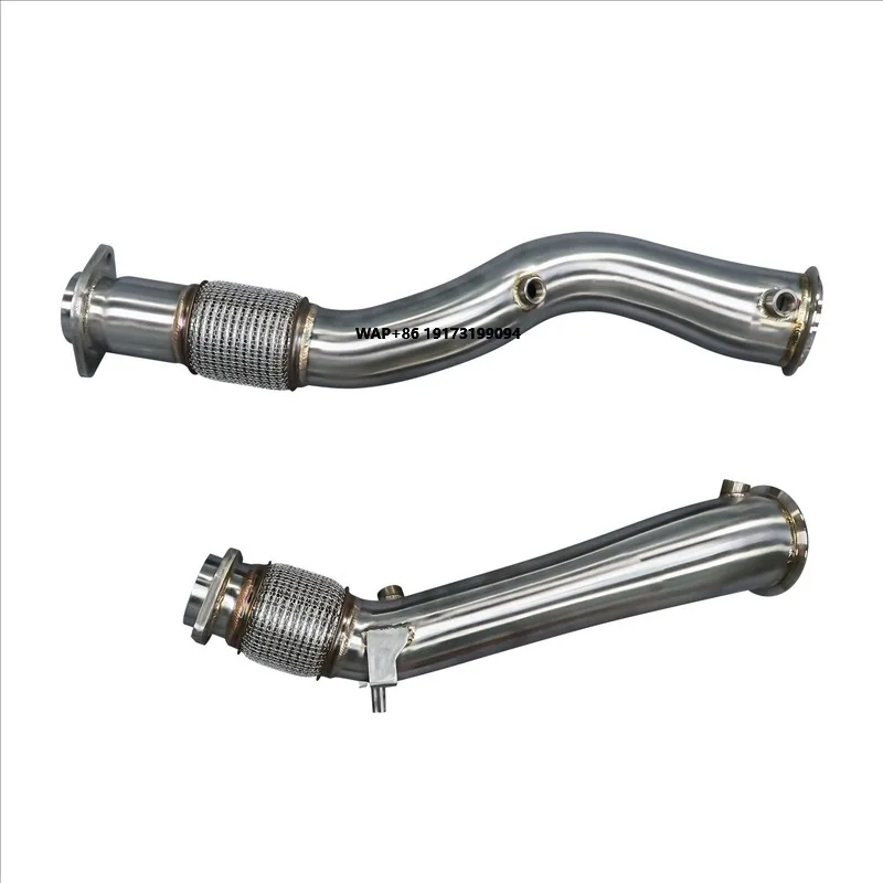 

Five-year Warranty 2021Top-quality Downpipe for BMW-X3m X4m F97 F98 Car Single Midpipe Header Straight Golden Fish Scale Welding