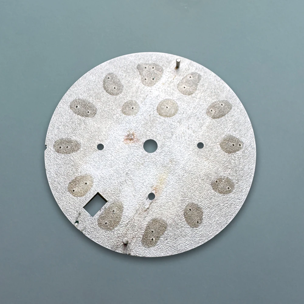 Дубовый циферблат с логотипом S 31,8 мм, подходит для кварцевого механизма VK63, зеленый светящийся высококачественный модификация часов, аксессуары