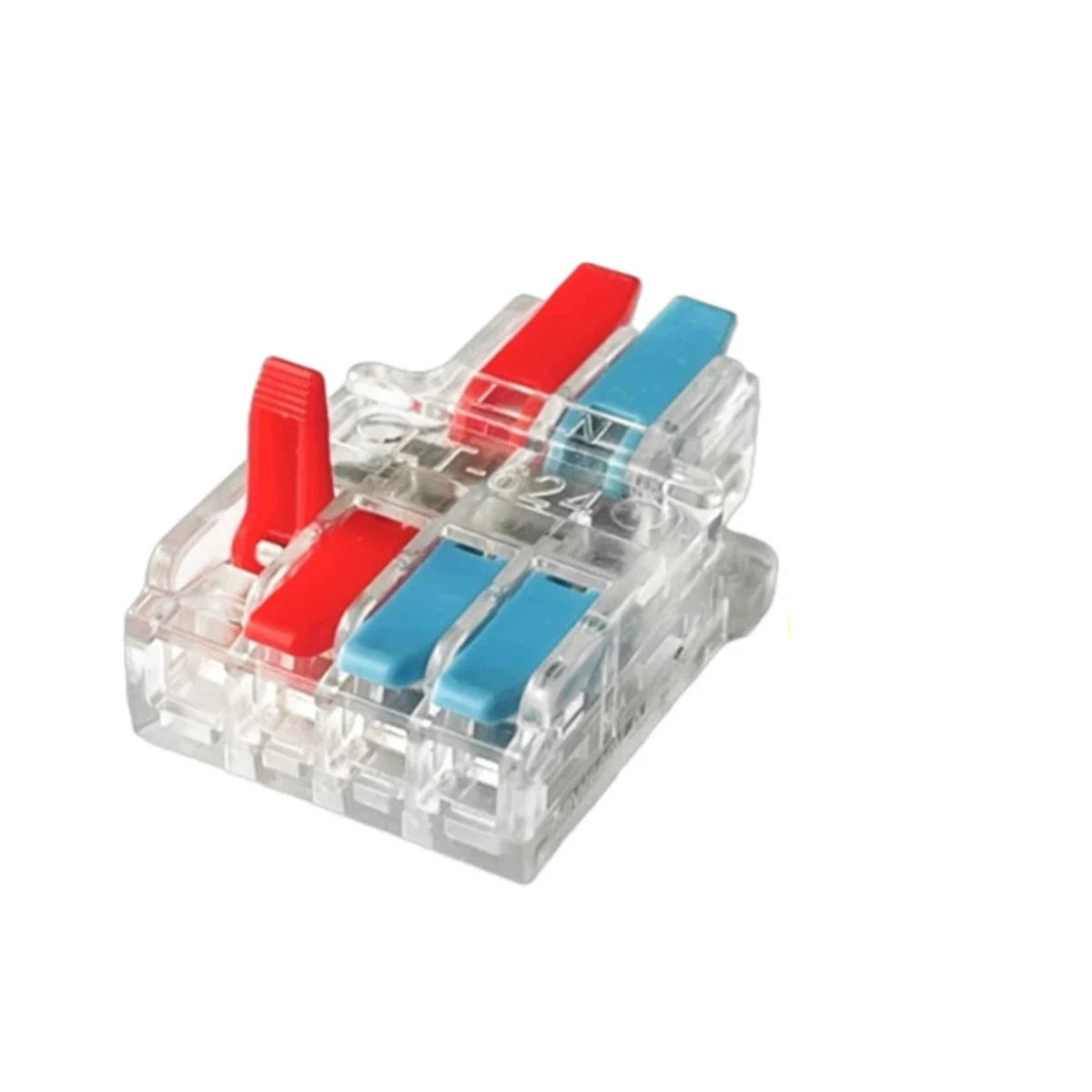 Transparent LT-636 Mini Fast Wiring Connector Push In Terminal Block LED Light Wiring Splitter Multi-way Branch Cable Connector