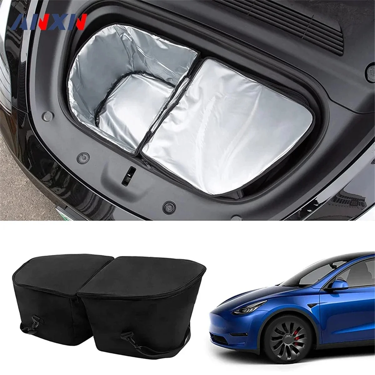 Car Frunk Cooler Organizer Insulation Bag Front Trunk Storage Insulated Cooler Bag for Tesla Model 3